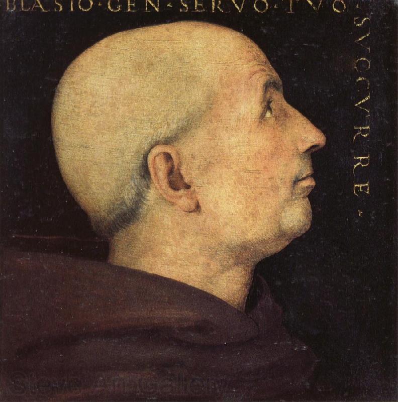 PERUGINO, Pietro Portrait of Dom Biagio Milanesi Spain oil painting art